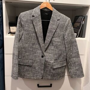 Theory white/grey/black blazer size 10
